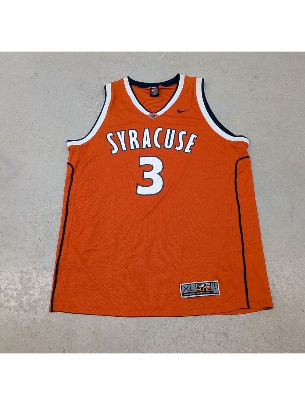 Y2K Nike Team Syracuse University 3 Orange Basketball Jersey